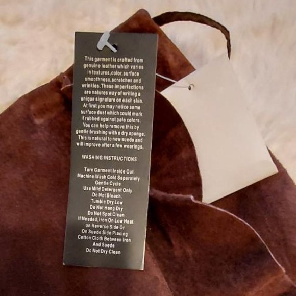 MODA CHOCOLATE BROWN SUEDE SKIRT - Picture 8 of 10